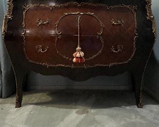 French Bombay chest with marble top.