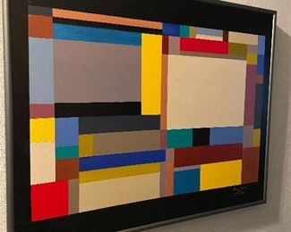 Modern Cubist Framed Original Art