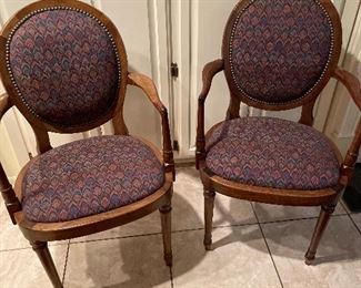 Set of four upholstered chairs