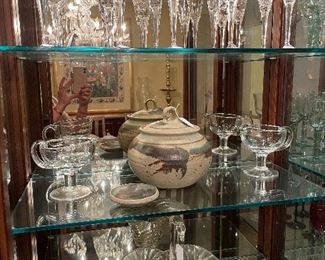 Waterford Crystal, pottery, hand blown glass