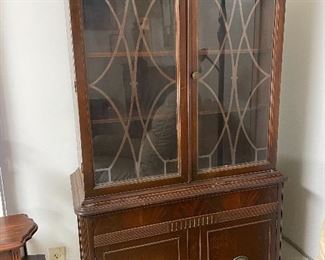 Antique wood China cabinet