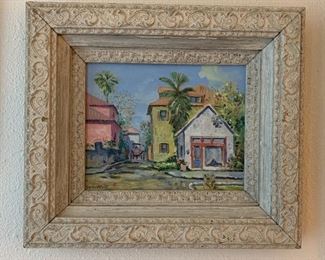 Emmett Fritz Painting of Aviles Street in St. Augustine, FL.