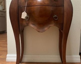 Chest Bombe, applewood, 2 drawer miniature, c.1880. Valued at $345.