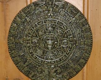 Zarebiski vintage Mexican sun calendar plaque