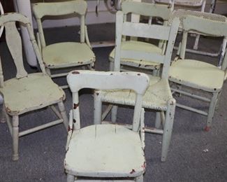 Old vintage chairs for small children