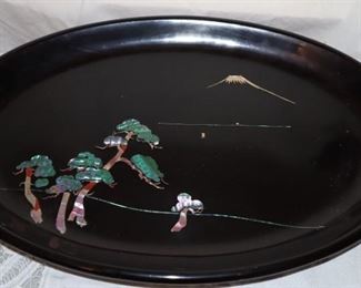 MOP oval serving tray, Japan 