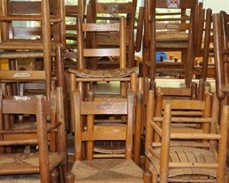 Scores of these cane children's chairs will be available for purchase