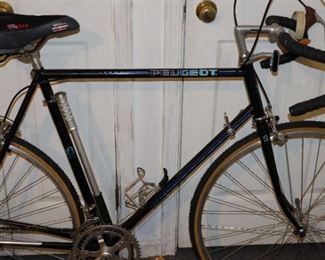 Peugeot, French road bike, excellent condition. Note: this bike is for a taller man, it's either 58 or 60 cm frame.  Rider will need to be 6ft or over. Purchased, serviced, never ridden. 