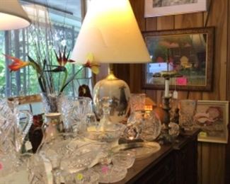Cut glass, mid century & Art Deco pieces