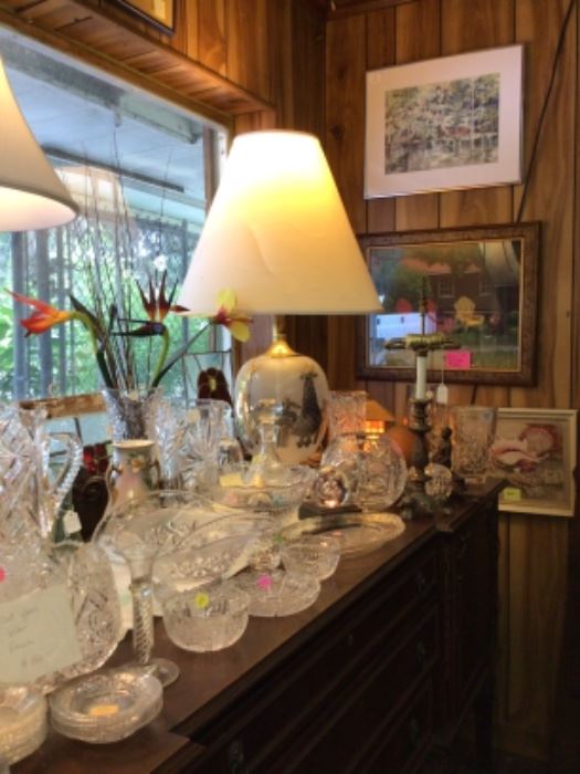 Cut glass, mid century & Art Deco pieces