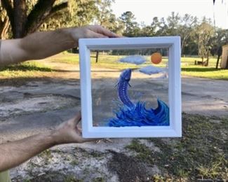 Painting on glass by Stewart Walker