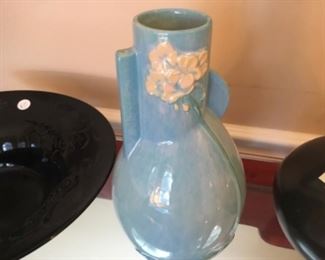 Tall Roseville vase