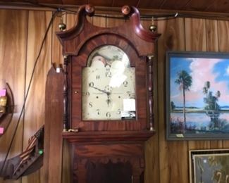 Grandfather clock available. Highwayman painting Sold