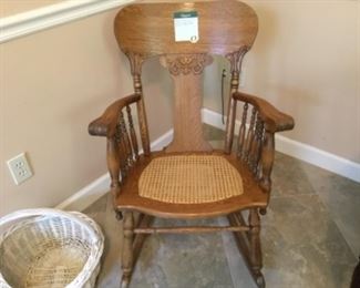 Antique oak rocking chair
