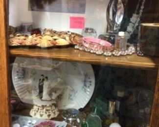 Rhinestones, lucite, LV, perfumes, dusting powder Chanel, etc