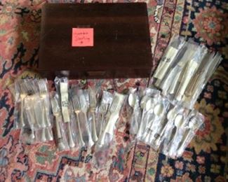 Chippendale sterling silver flatware set