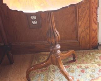 Small pedestal table.