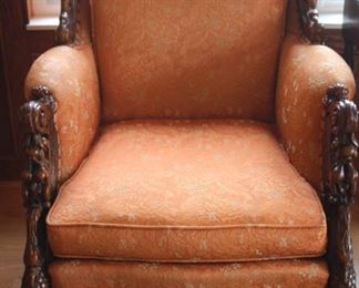 Highly carved armchair.