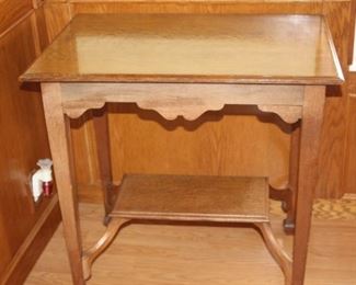 End table with shelf.