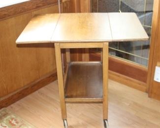 Drop leaf tea trolley/table.