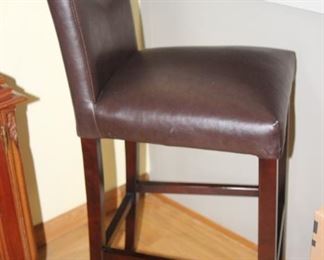 One of two breakfast bar stool chairs