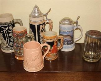 Variety of Steins.