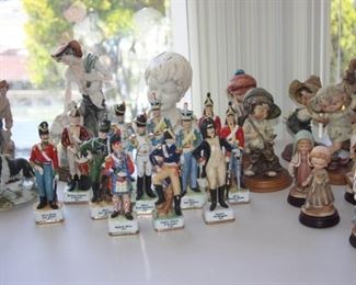Regiment figures, busts and little bible figures.
