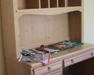 Computer desk and hutch