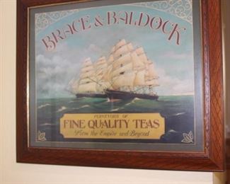 Tea advertising framed art.