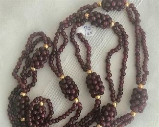Vintage 14/garnet beads