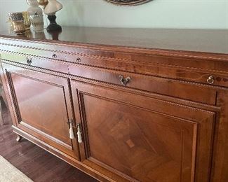 $3,000 Sideboard - Artisan crafted, solid wood, 2 door sideboard with lined cutlery drawers, made in Tuscany, Italy by Maison Matiée 80” l x 22” w x 42” h