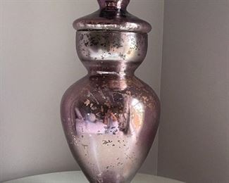 $25 Decorative Purple Mercury Glass Apothecary Jar