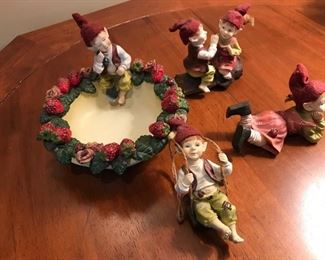 $40 Set of Four Decorative Vintage Elf Figurines