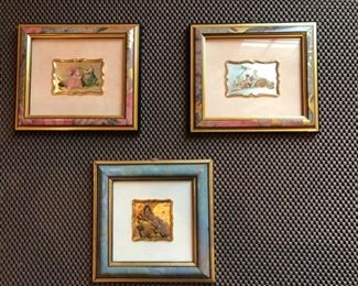 $40 - This set of three photos are approximately 6”x6” each, made in Italy and in like new condition. Wall hangers are included on the back.