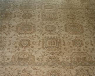 $3,000 - Hand woven silk Persian rug in light blue and cream tone 8’ x 12’