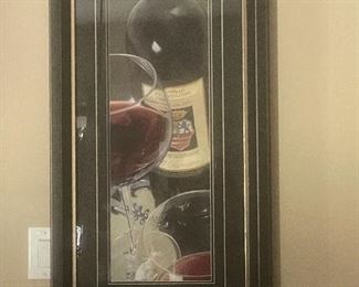 $200 Wall Art 1 of 2 - Pair of Framed Wine Tasting Art Prints - sold as a set — 20” x 38” each