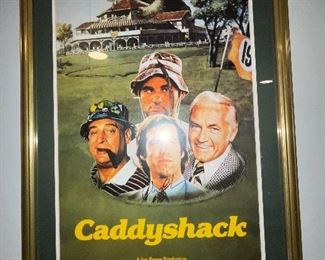 Original Caddyshack poster autographed by Chevy Chase