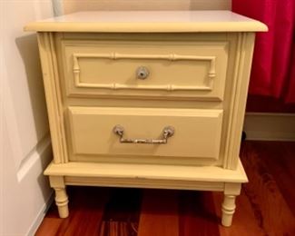 Faux bamboo Hollywood Regency nightstands (2)  Excellent