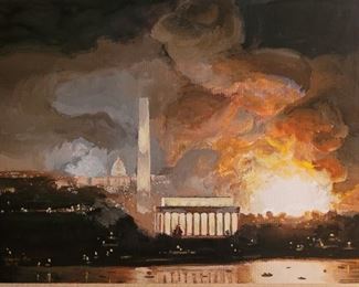 "Bombing of Washington D. C."  By Wayne Coe