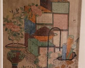 Korean watercolor..Yi Dynasty 150 years old