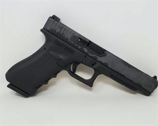 #400 • Glock 34 9mm Semi-Auto Pistol - CA OK serial no BPFZ483 barrel length 5inches. California OK California Transfer is available. CA and out of state shipping is available to local FFL, Buyer is responsible for checking local laws before bidding. 