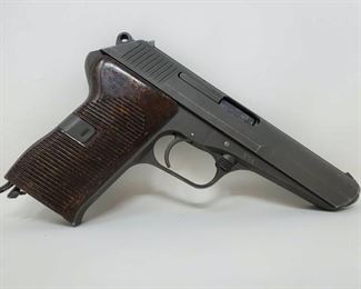 #414 • Czech CZ-52 7.62X25mm Semi-Auto Pistol - CA OK SERIAL NO LB2629 BARREL 4.5" CA OK. Includes Holster

California Transfer Available. Ca and out of state shipping available to your local FFL. Buyer is responsible for checking local laws before bidding.