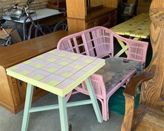Vintage Loveseat and painted table