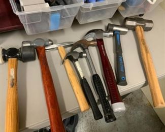 assorted hammers/mallets