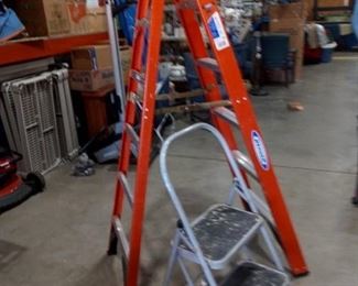 Werner 6 FT Step Ladder with Folding Step Stool