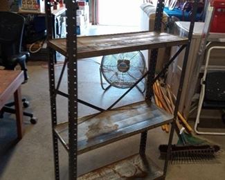 Gray Metal Shelving Unit 30 x 58.5 x 12 in