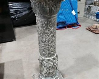 Concrete Pillar Plant Stand 30 in Tall Base is 10 x 10 in and Top is 9 x 9 in