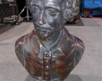 Attila Tivadar Numbered Sculpture William Shakespeare Cast Stone REPRO Approximately 13 in Tall