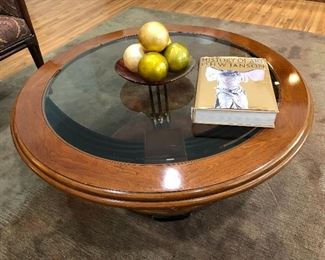 Wood and glass coffee table - has a matching sofa table