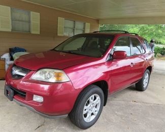 2004 Acura MDX Red